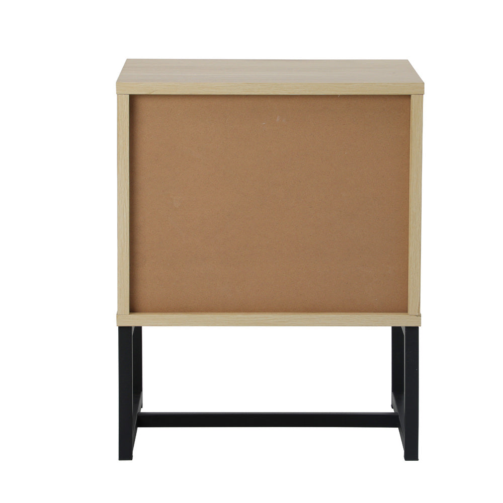 Oikiture Set of 2 Bedside Tables Bedroom Metal-BedSide Tabless-PEROZ Accessories