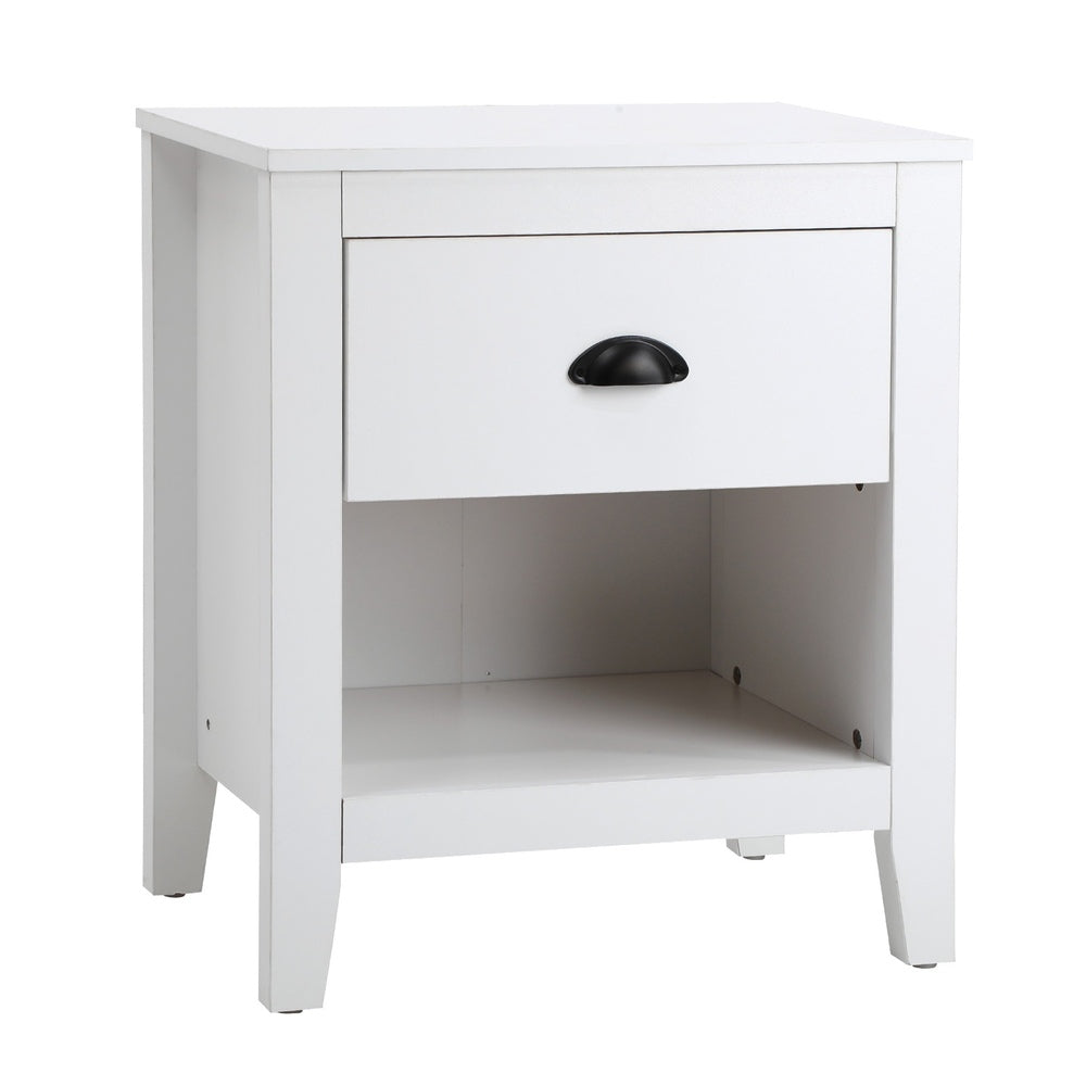 Oikiture 2x Bedside Table Nightstand Vintage-Bedside Tables-PEROZ Accessories