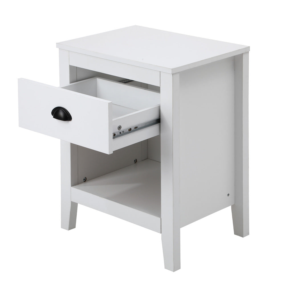 Oikiture 2x Bedside Table Nightstand Vintage-Bedside Tables-PEROZ Accessories
