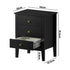 Oikiture Bedside Tables Set of 2 Side End Nightstand Black-Bedside Table-PEROZ Accessories