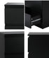 Oikiture Bedside Tables Set of 2 Nightstand Black-Bedside Table-PEROZ Accessories