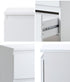 Oikiture Bedside Table Nightstand 2 Drawers White-Bedside Table-PEROZ Accessories