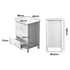 Oikiture Bedside Table 3 Drawers Hamptons Furniture White-BedSide Tabless-PEROZ Accessories