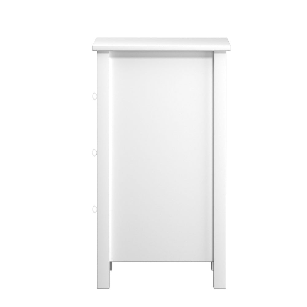 Oikiture Bedside Tables Set of 2 Nightstands White-Bedside Table-PEROZ Accessories