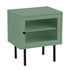 Oikiture 2X Bedside Tables Storage Cabinet Glass Door Green-BedSide Tabless-PEROZ Accessories