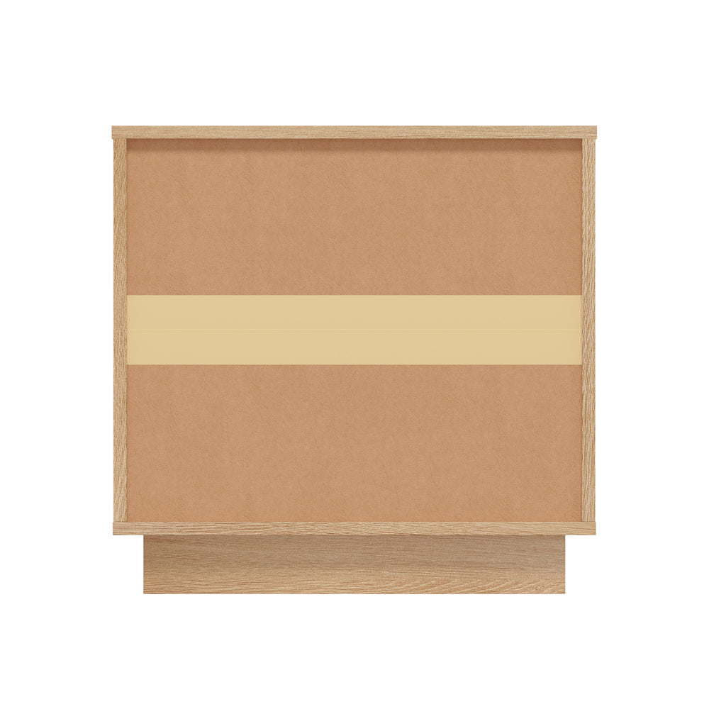 Oikiture Bedside Table 1 Drawer Storage Nightstand Cabinet Natural-Bedside Table-PEROZ Accessories
