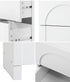 Oikiture 2X Bedside Table 2 Drawers Side Table White-BedSide Tabless-PEROZ Accessories