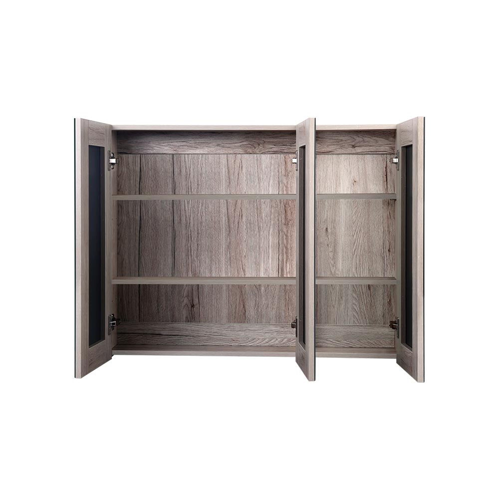 Cefito Bathroom Mirror Cabinet 900x720mm Oak-Furniture > Bathroom > Bathroom Cabinets, Cupboards & Storage-PEROZ Accessories