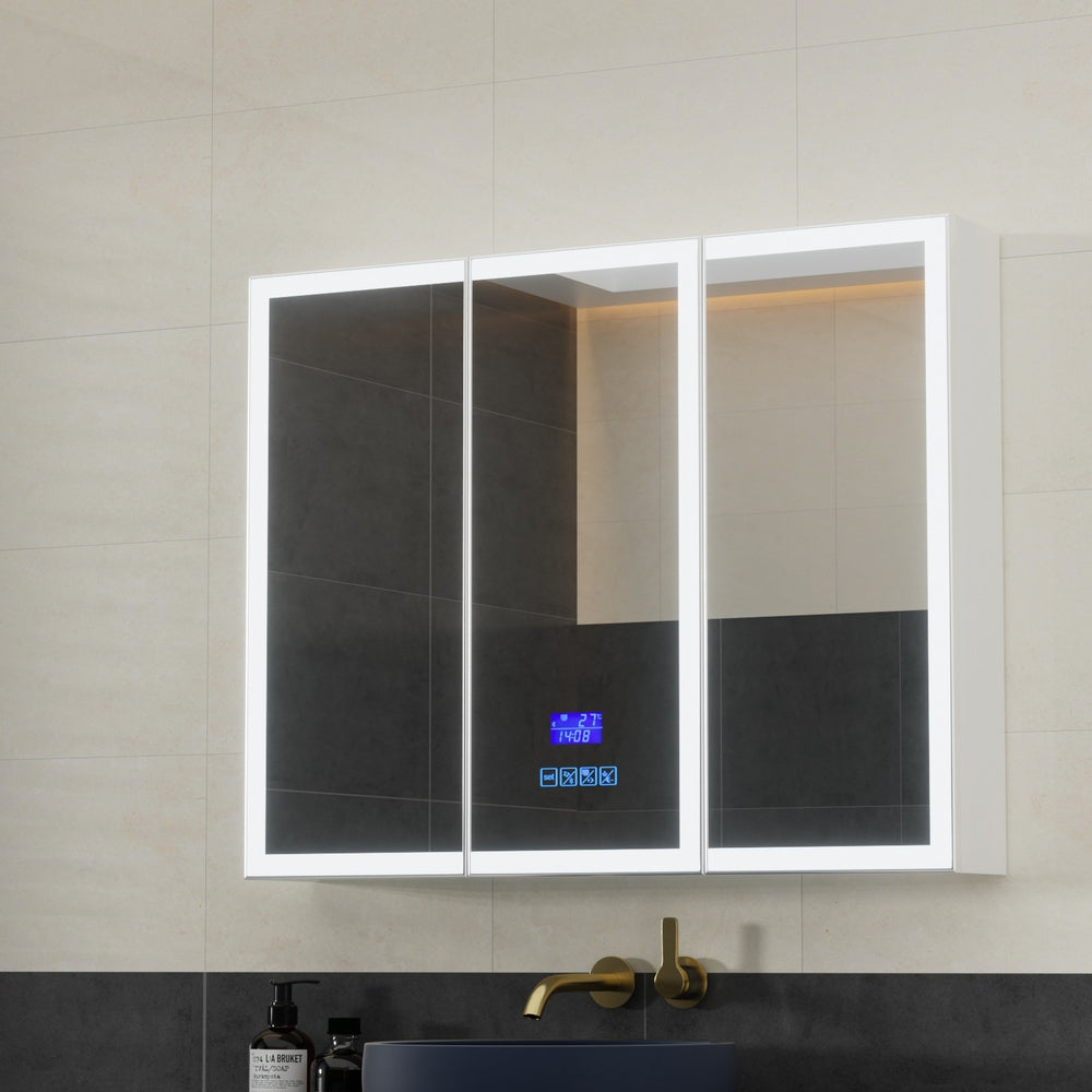 Bathroom Mirror Cabinet LED Light 900x720mm Medicine Wall Storage-Furniture > Bathroom > Bathroom Cabinets, Cupboards & Storage-PEROZ Accessories