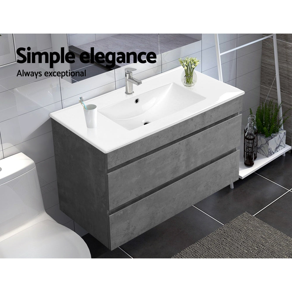 Cefito Vanity Unit 915mm with Basin Grey-Furniture > Bathroom > Vanity Units-PEROZ Accessories