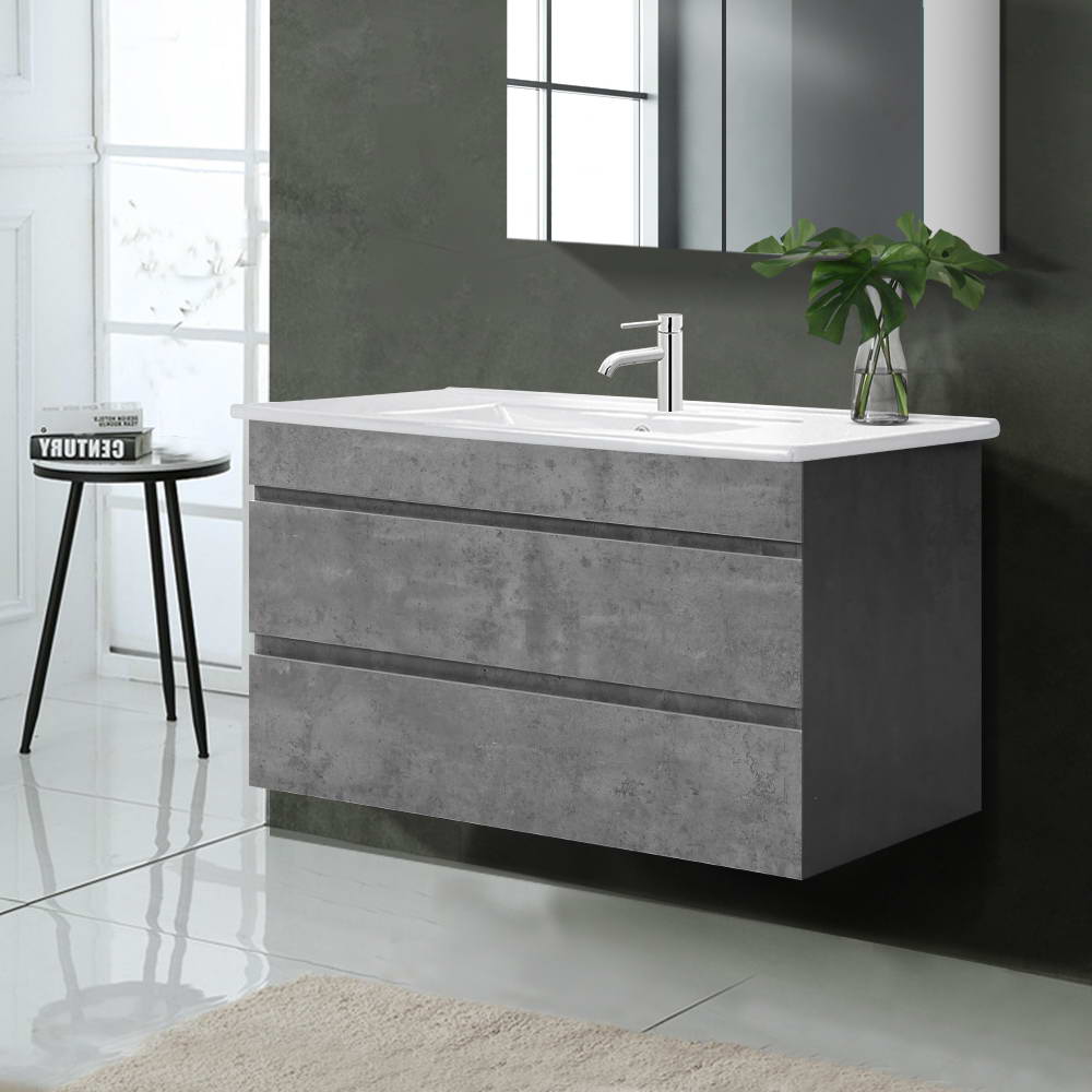 Cefito Vanity Unit 915mm with Basin Grey-Furniture > Bathroom > Vanity Units-PEROZ Accessories