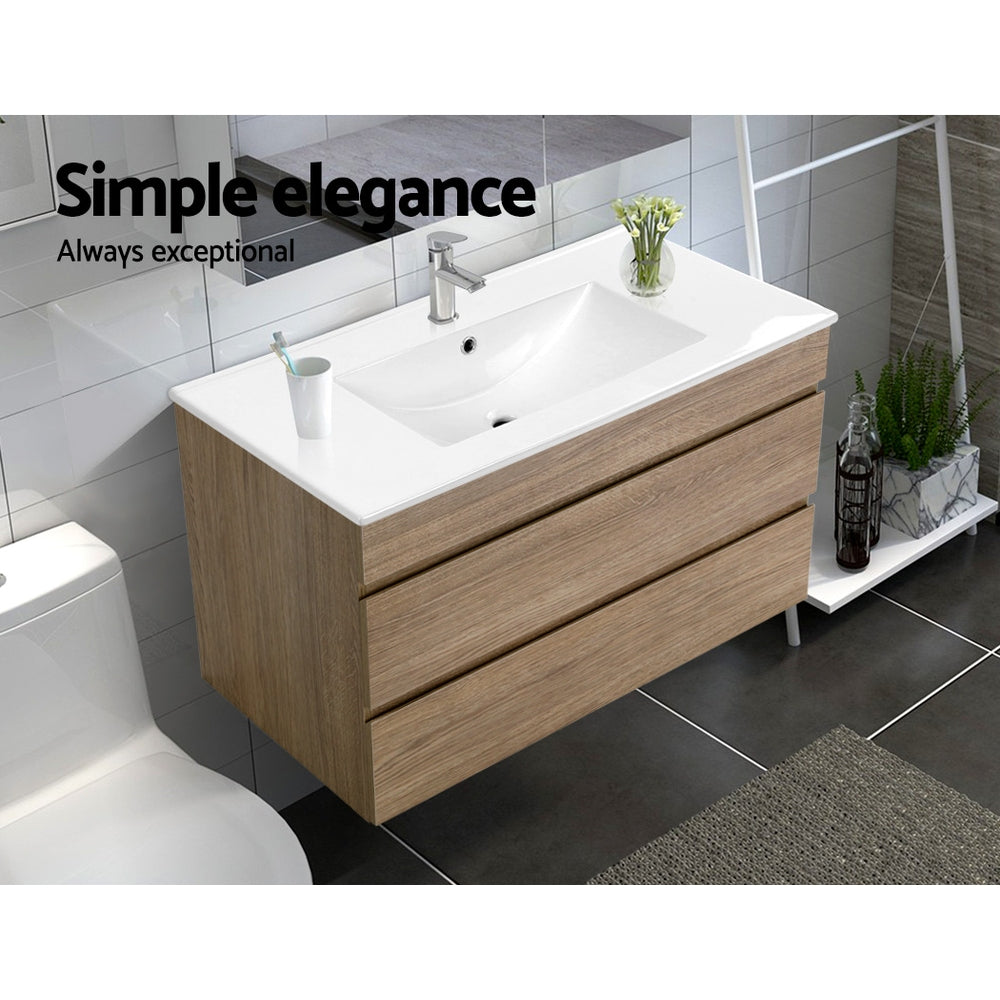 Cefito Vanity Unit 915mm with Basin Oak-Furniture > Bathroom > Vanity Units-PEROZ Accessories