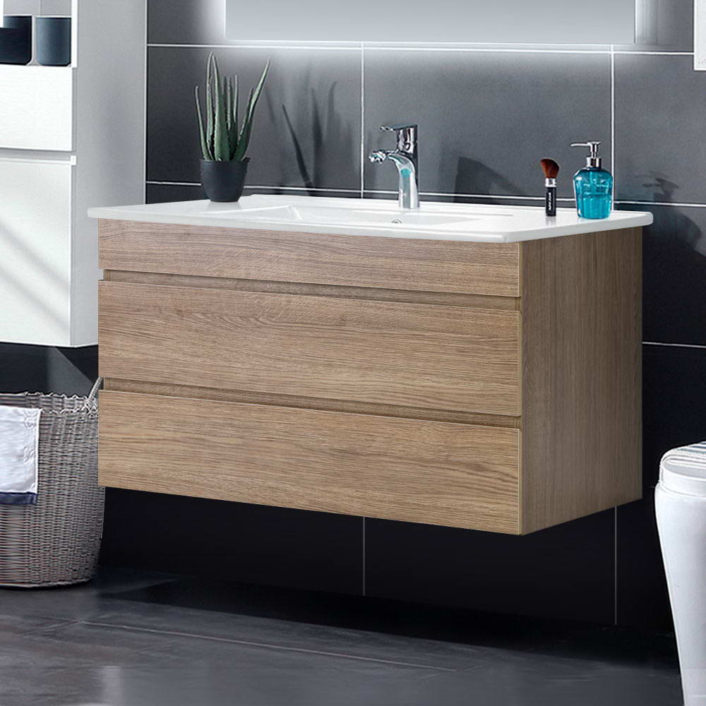 Cefito Vanity Unit 915mm with Basin Oak-Furniture > Bathroom > Vanity Units-PEROZ Accessories
