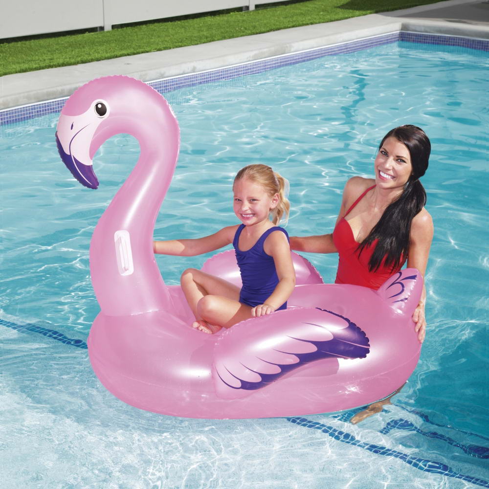 Bestway Kids Flamingo Rider Ride On Float Floating Seat Pool Lounger 1.27Mx1.27M-Home & Garden > Pool & Accessories > Pool Toys & Inflatables-PEROZ Accessories