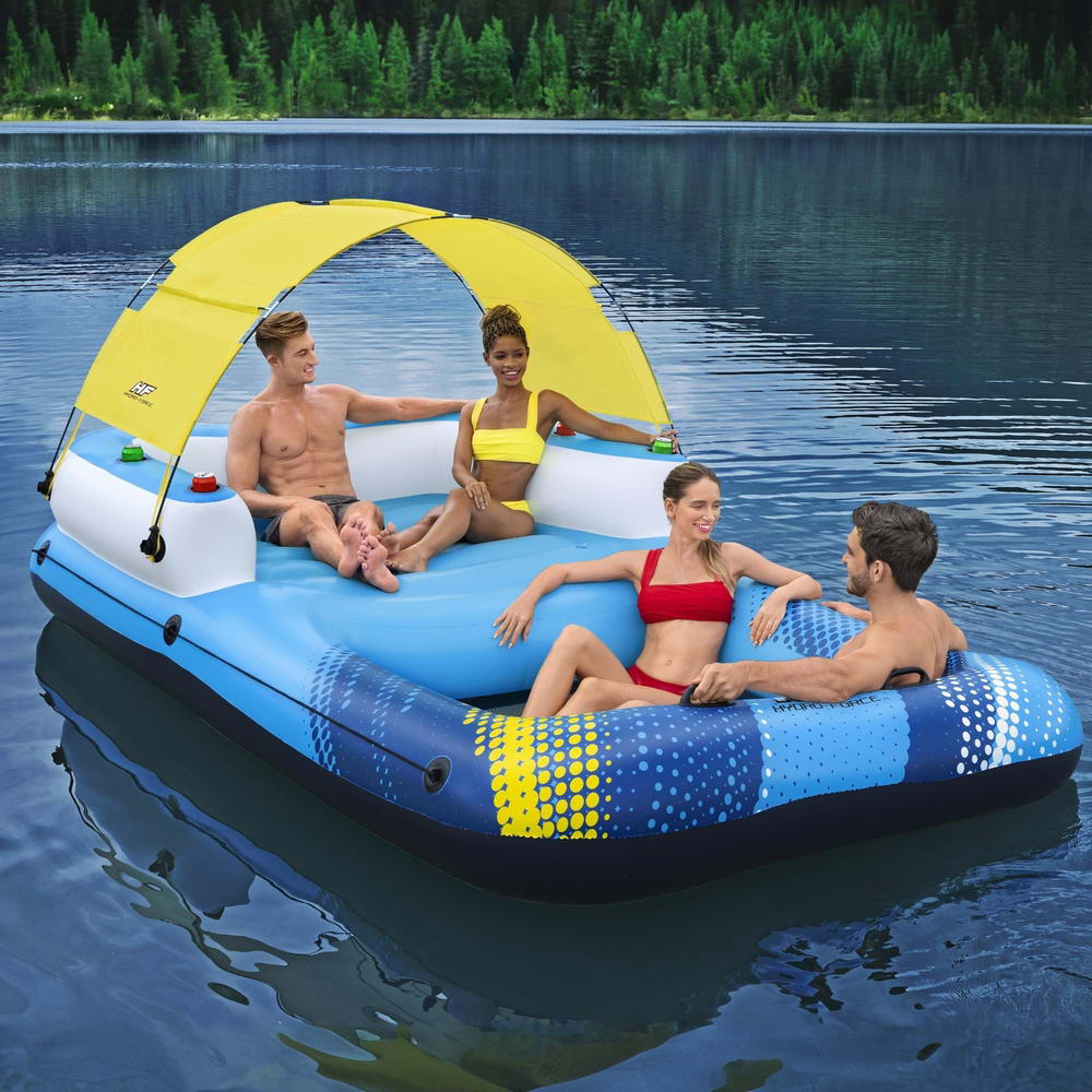 Bestway Inflatable Floating Island Float Lounger Sunshade Pool Bed 3.05Mx1.86M-Home & Garden > Pool & Accessories > Pool Toys & Inflatables-PEROZ Accessories