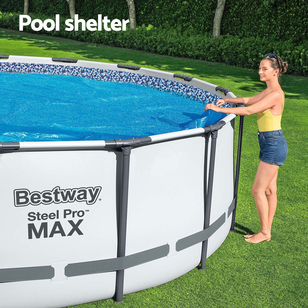 Bestway Pool Cover Solar Fits 4.17m Round Above Ground Swimming Pool Blanket-Home & Garden > Pool & Accessories > Pool Covers & Accessories-PEROZ Accessories