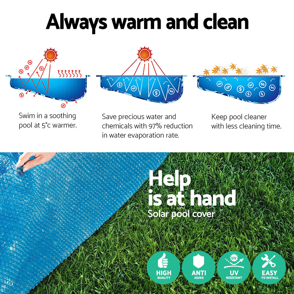 Bestway Pool Cover Solar Fits 4.17m Round Above Ground Swimming Pool Blanket-Home & Garden > Pool & Accessories > Pool Covers & Accessories-PEROZ Accessories
