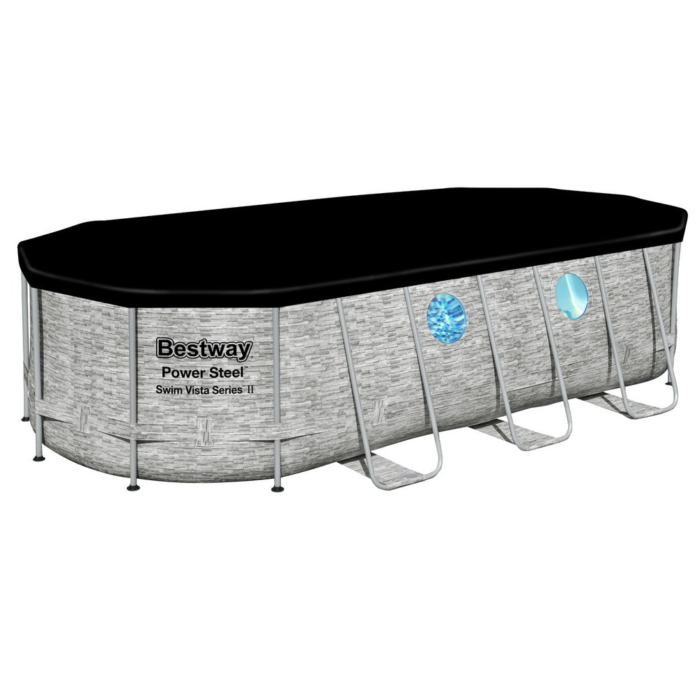 Bestway Swimming Pool 549x274x122cm Steel Frame Above Ground Pools Filter Pump Ladder 13430L-Home & Garden > Pool & Accessories > Swimming Pools-PEROZ Accessories