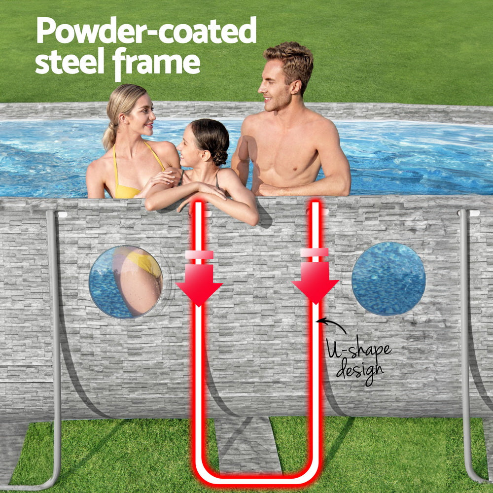 Bestway Swimming Pool 549x274x122cm Steel Frame Above Ground Pools Filter Pump Ladder 13430L-Home & Garden > Pool & Accessories > Swimming Pools-PEROZ Accessories