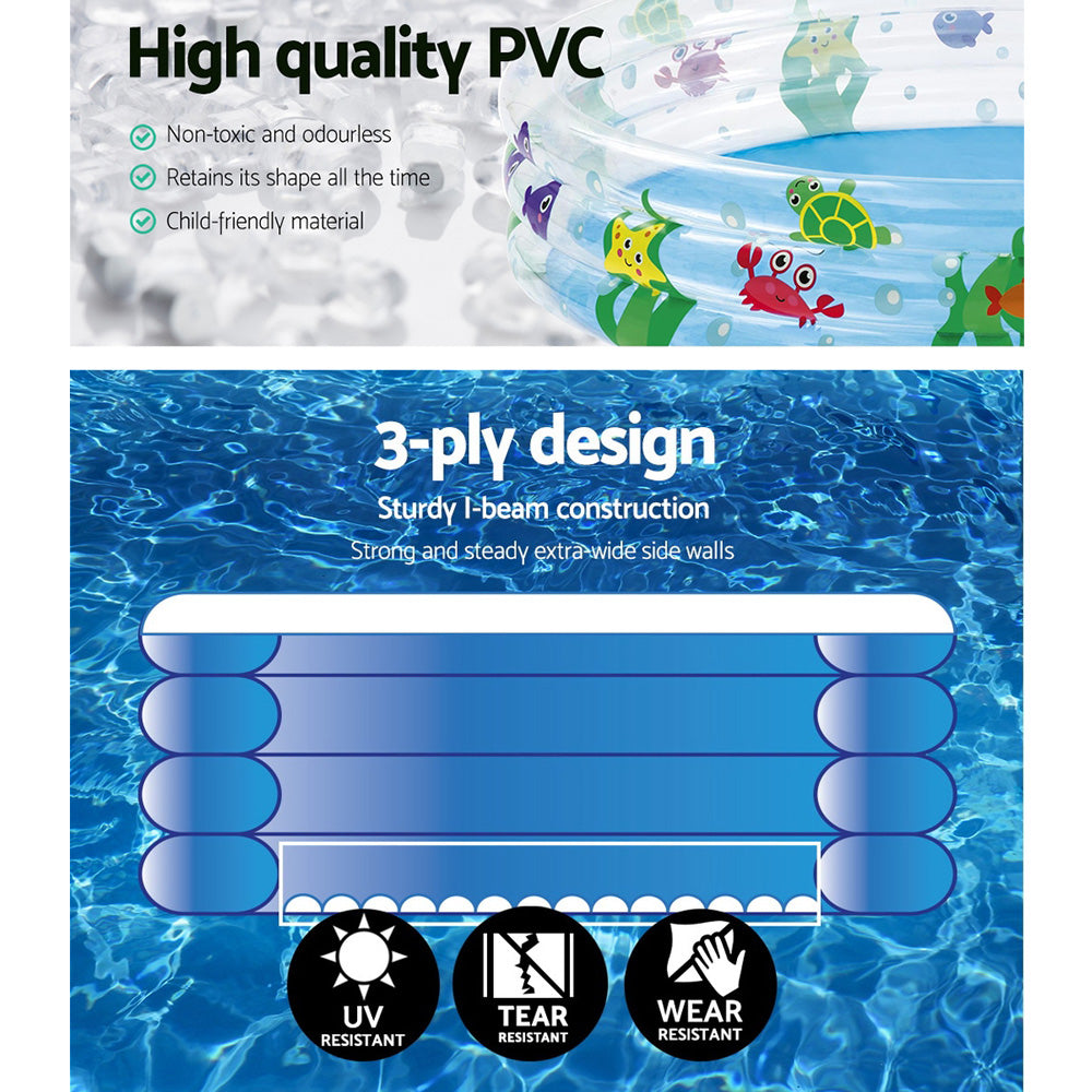 Bestway Swimming Pool Above Ground Play Kids Pools Inflatable Round Family Pool-Home & Garden > Pool & Accessories > Pool Toys & Inflatables-PEROZ Accessories