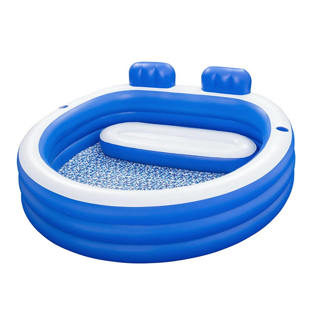 Bestway Kids Inflatable Pool Above Ground Pools Bench Seat Cup Holder 231x219cm-Home & Garden > Pool & Accessories > Swimming Pools-PEROZ Accessories