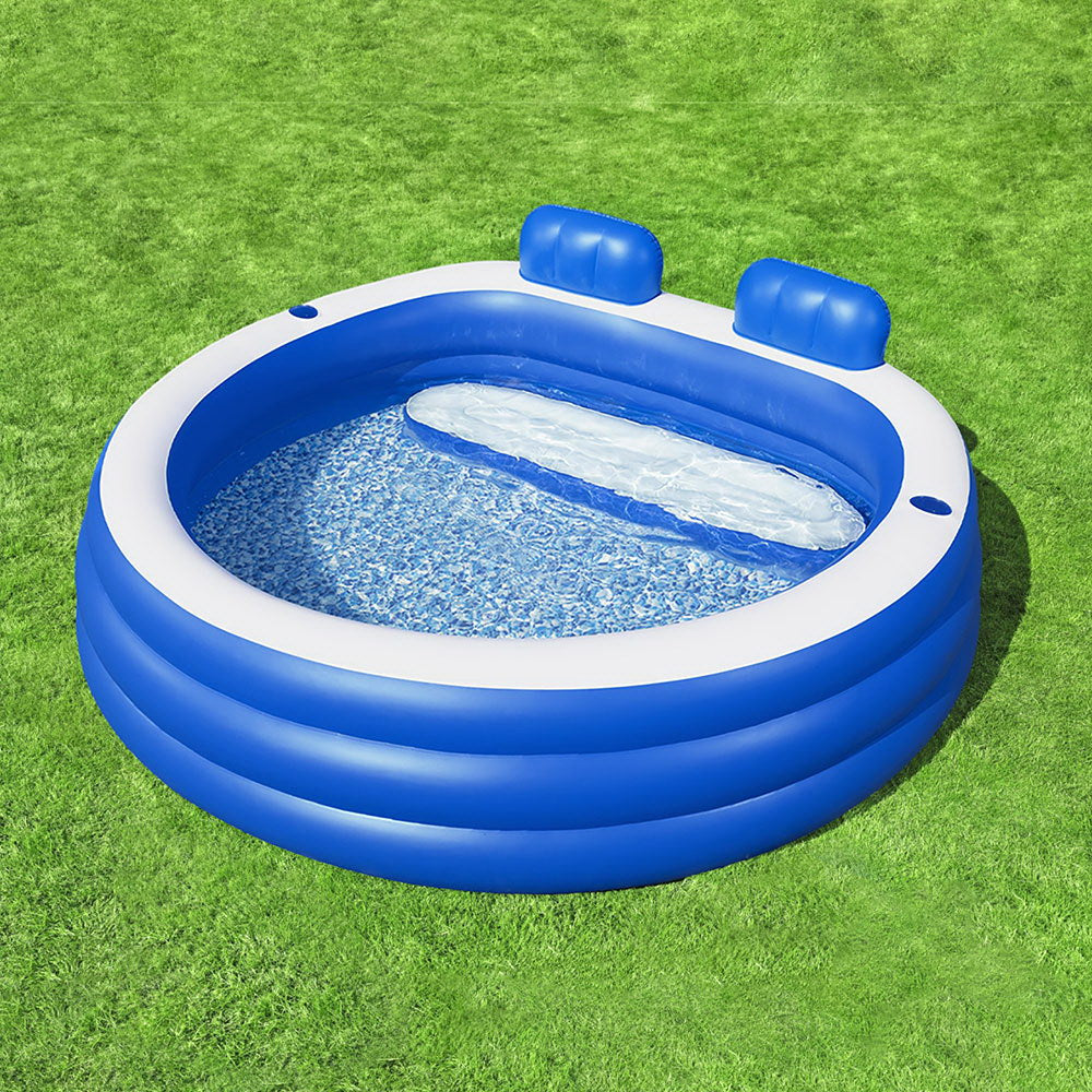 Bestway Kids Inflatable Pool Above Ground Pools Bench Seat Cup Holder 231x219cm-Home & Garden > Pool & Accessories > Swimming Pools-PEROZ Accessories