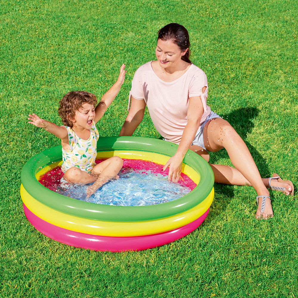 Bestway Kids Inflatable Pool Above Ground Round Splash Pool 102x102x25cm-Home & Garden > Pool & Accessories > Swimming Pools-PEROZ Accessories