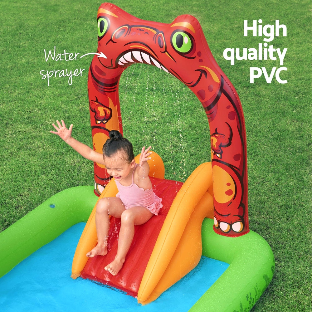 Bestway Kids Inflatable Play Splash Pool with Slide Ball Tossing Toys 242x140cm-Home & Garden > Pool & Accessories > Pool Toys & Inflatables-PEROZ Accessories
