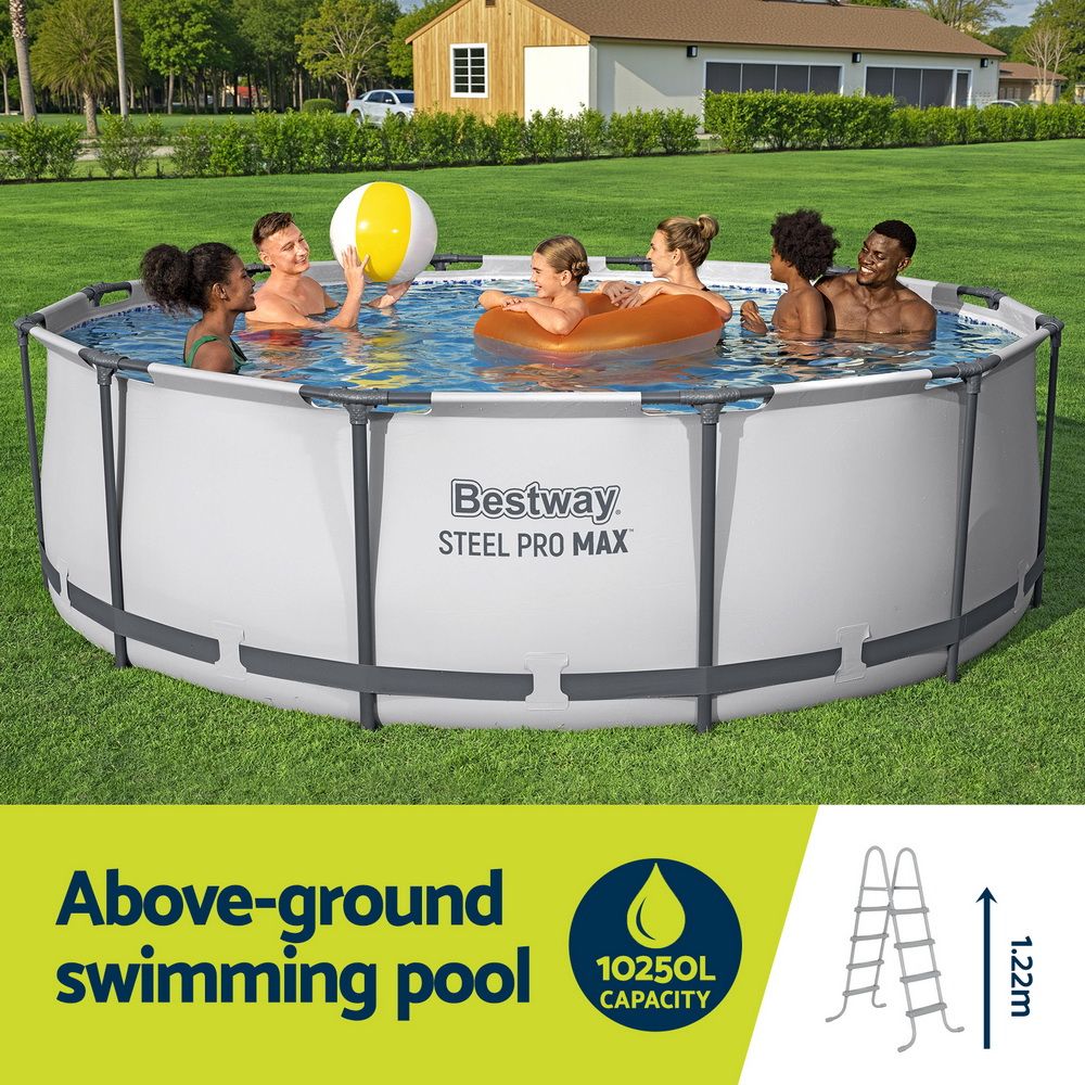 Bestway 366cm Swimming Pool Above Ground Pools Round Filter Pump Cover Ladder-Home & Garden > Pool & Accessories > Swimming Pools-PEROZ Accessories