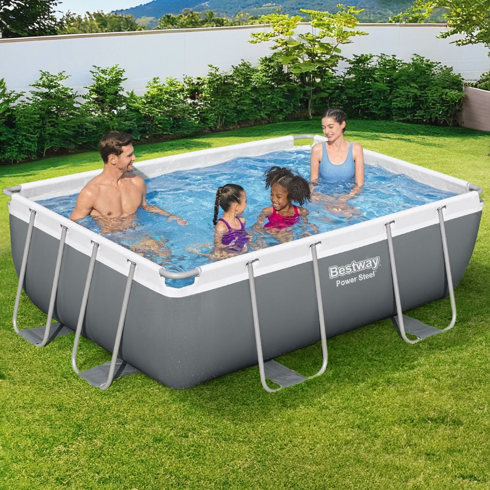Bestway Swimming Pool 282x196x84cm Steel Frame Above Ground Pools Filter Pump 3662L-Home & Garden > Pool & Accessories > Swimming Pools-PEROZ Accessories