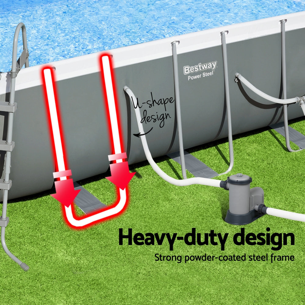 Bestway Swimming Pool 549x274x122cm Steel Frame Above Ground Pools Filter Pump Ladder 14812L-Home & Garden > Pool & Accessories > Swimming Pools-PEROZ Accessories