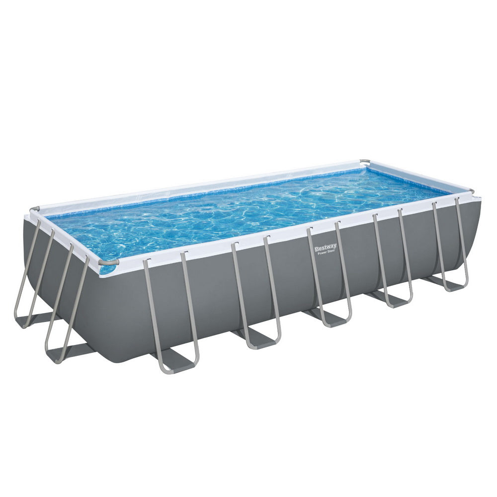 Bestway Swimming Pool 640x274x132cm Steel Frame Above Ground Pools Filter Pump Ladder 19281L-Home & Garden > Pool & Accessories > Swimming Pools-PEROZ Accessories