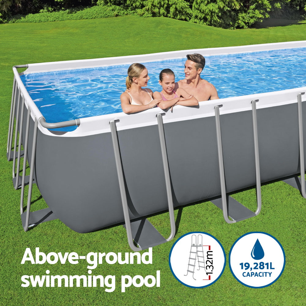 Bestway Swimming Pool 640x274x132cm Steel Frame Above Ground Pools Filter Pump Ladder 19281L-Home & Garden > Pool & Accessories > Swimming Pools-PEROZ Accessories