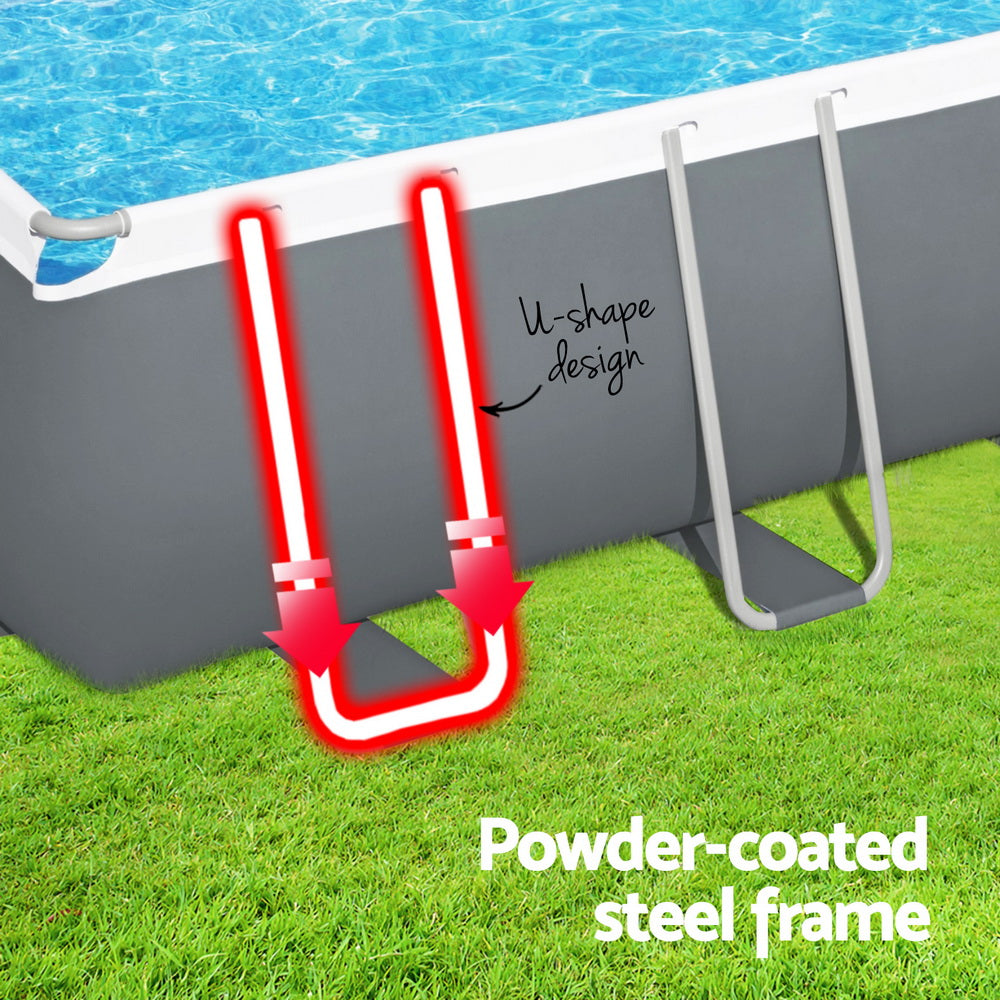Bestway Swimming Pool 640x274x132cm Steel Frame Above Ground Pools Filter Pump Ladder 19281L-Home & Garden > Pool & Accessories > Swimming Pools-PEROZ Accessories