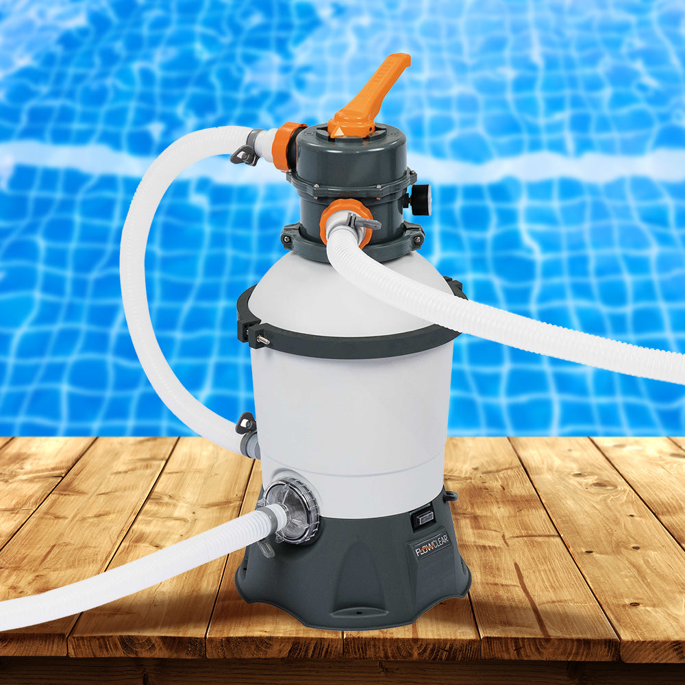 Bestway Pool Pump Sand Filter 800GPH 3028L/H Pools Flowclear Filters-Home & Garden > Pool & Accessories > Swimming Pools-PEROZ Accessories