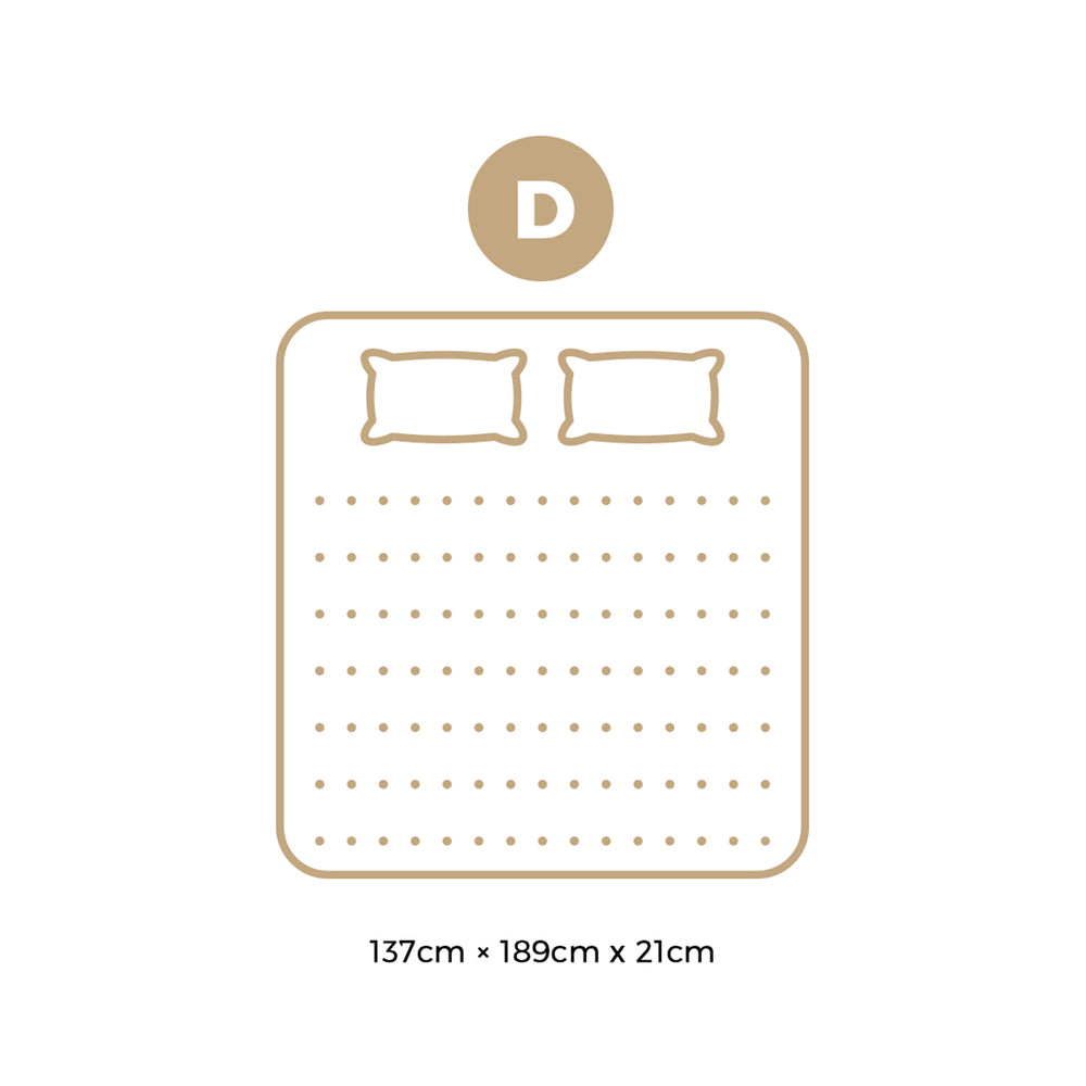 Bedra Double Mattress Bonnell Spring Tight Top 21CM-Mattress-PEROZ Accessories