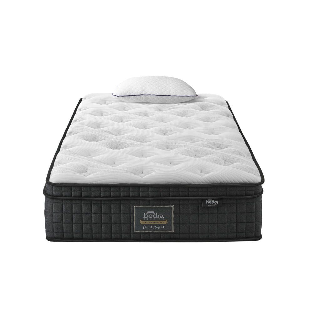 Bedra King Single Mattress Cool Gel Foam Pocket Spring 34CM with Pillow-Mattress-PEROZ Accessories