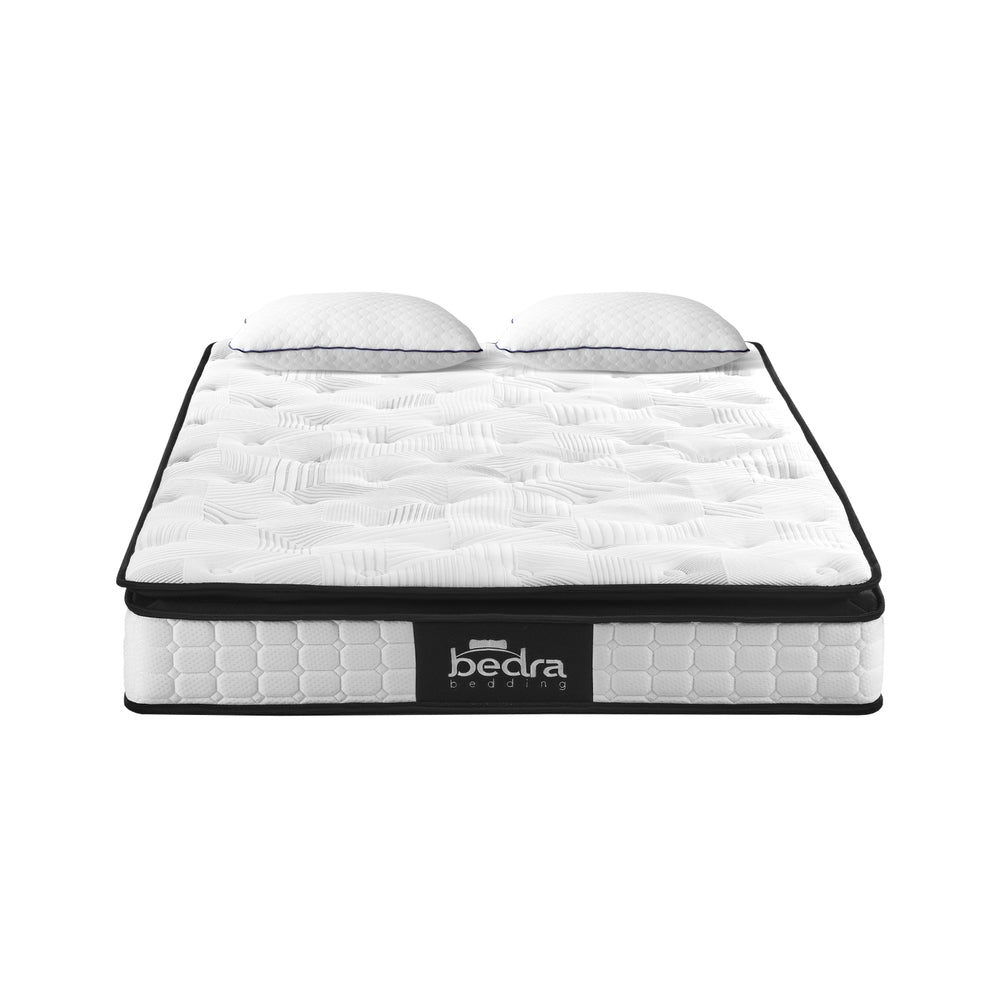 Bedra Queen Mattress 22CM Cool Gel Foam Bonnell Spring with Pillows-Mattress-PEROZ Accessories