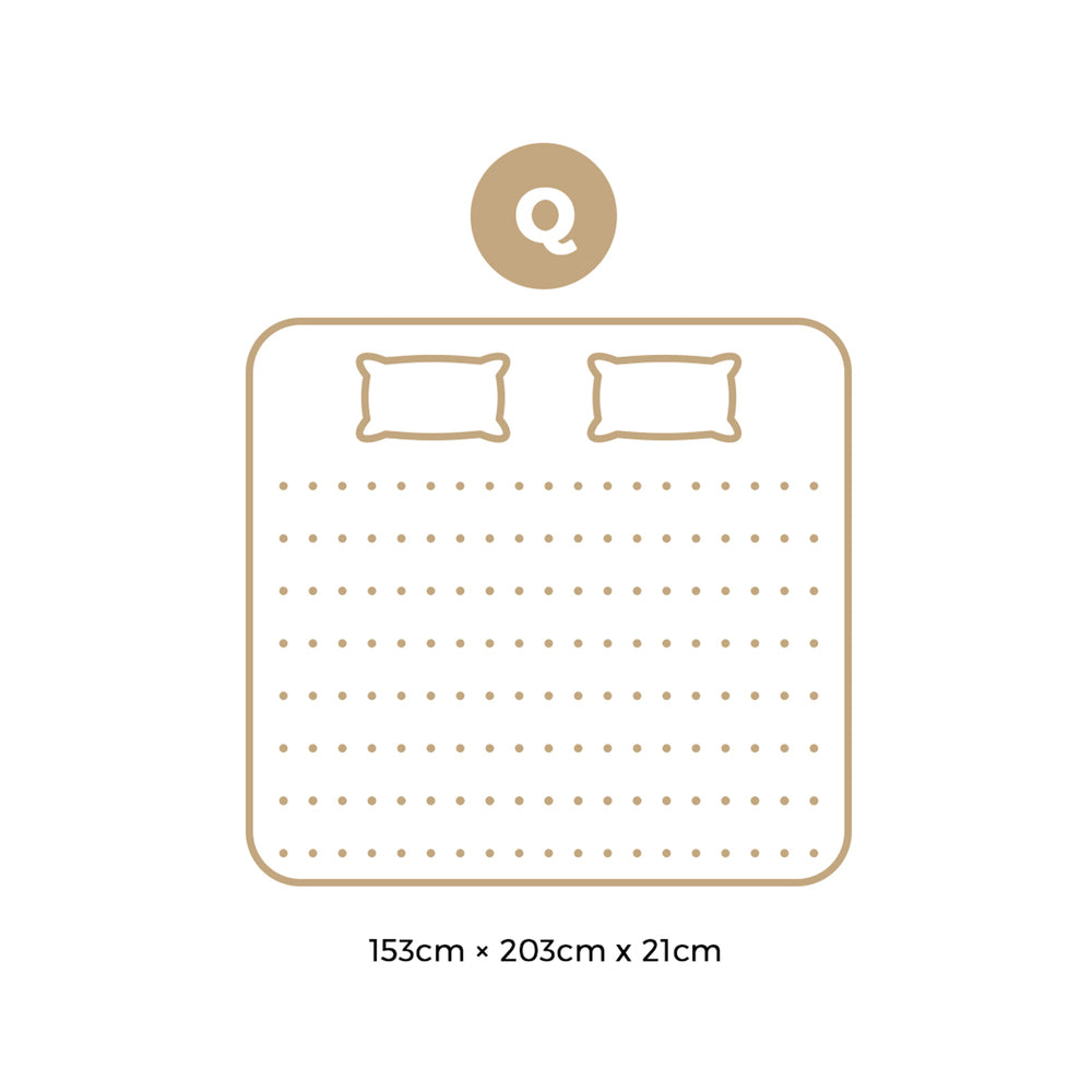 Bedra Queen Mattress Bonnell Spring Tight Top 21CM-Mattress-PEROZ Accessories