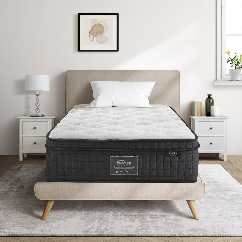 Bedra Single Mattress Cool Gel Foam Pocket Spring 34CM with Pillow-Mattress-PEROZ Accessories