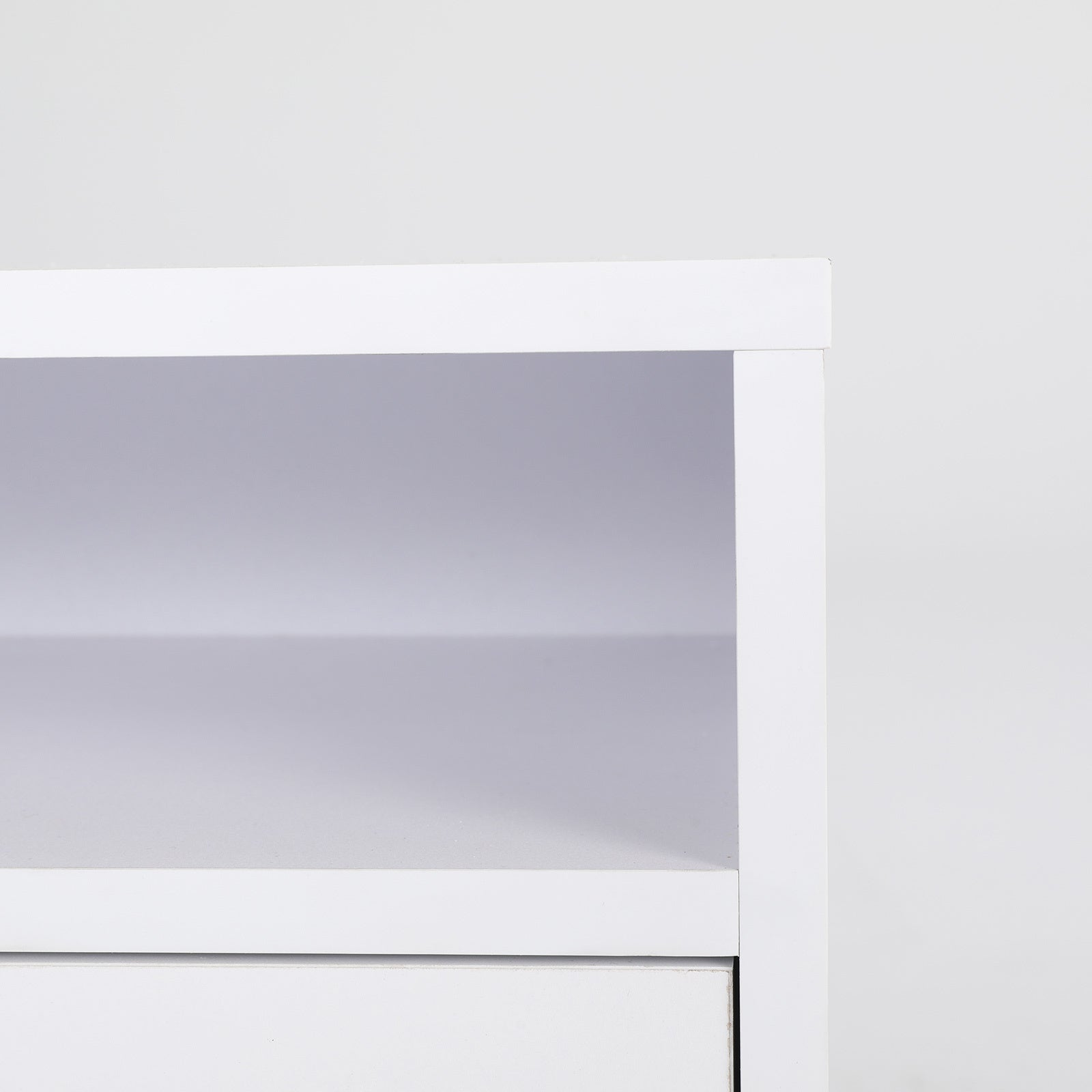Bedside Table Side Storage Cabinet Nightstand Bedroom 2 Drawer ANYA - WHITE-Furniture > Bedroom > Bedside Tables-PEROZ Accessories