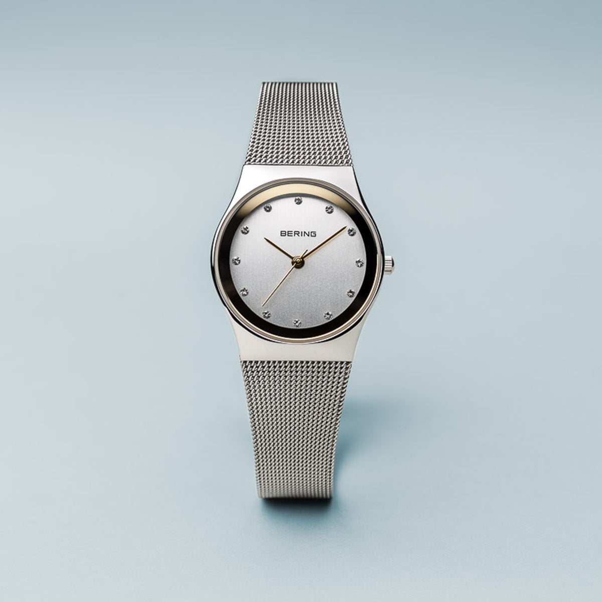 Bering Classic Polished Silver 27mm Mesh Watch-PEROZ Accessories