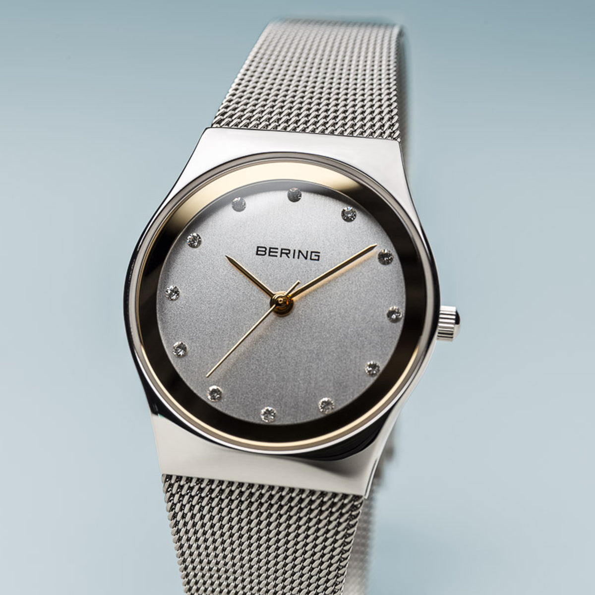 Bering Classic Polished Silver 27mm Mesh Watch-PEROZ Accessories
