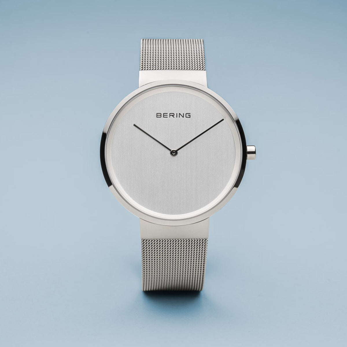 Bering Classic Polished Silver 39mm Milanese Strap-PEROZ Accessories