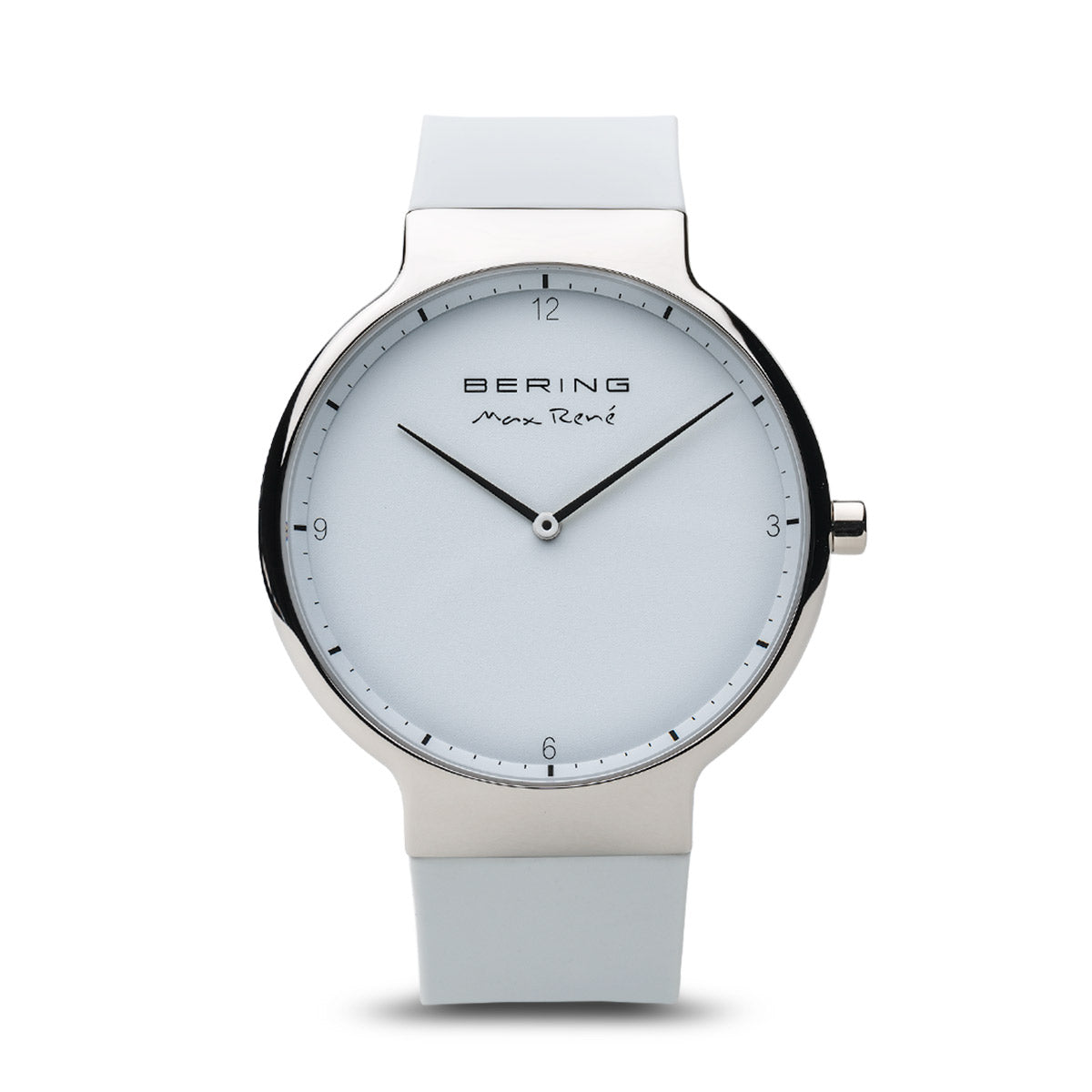Bering Max René Polished Silver White Watch-PEROZ Accessories
