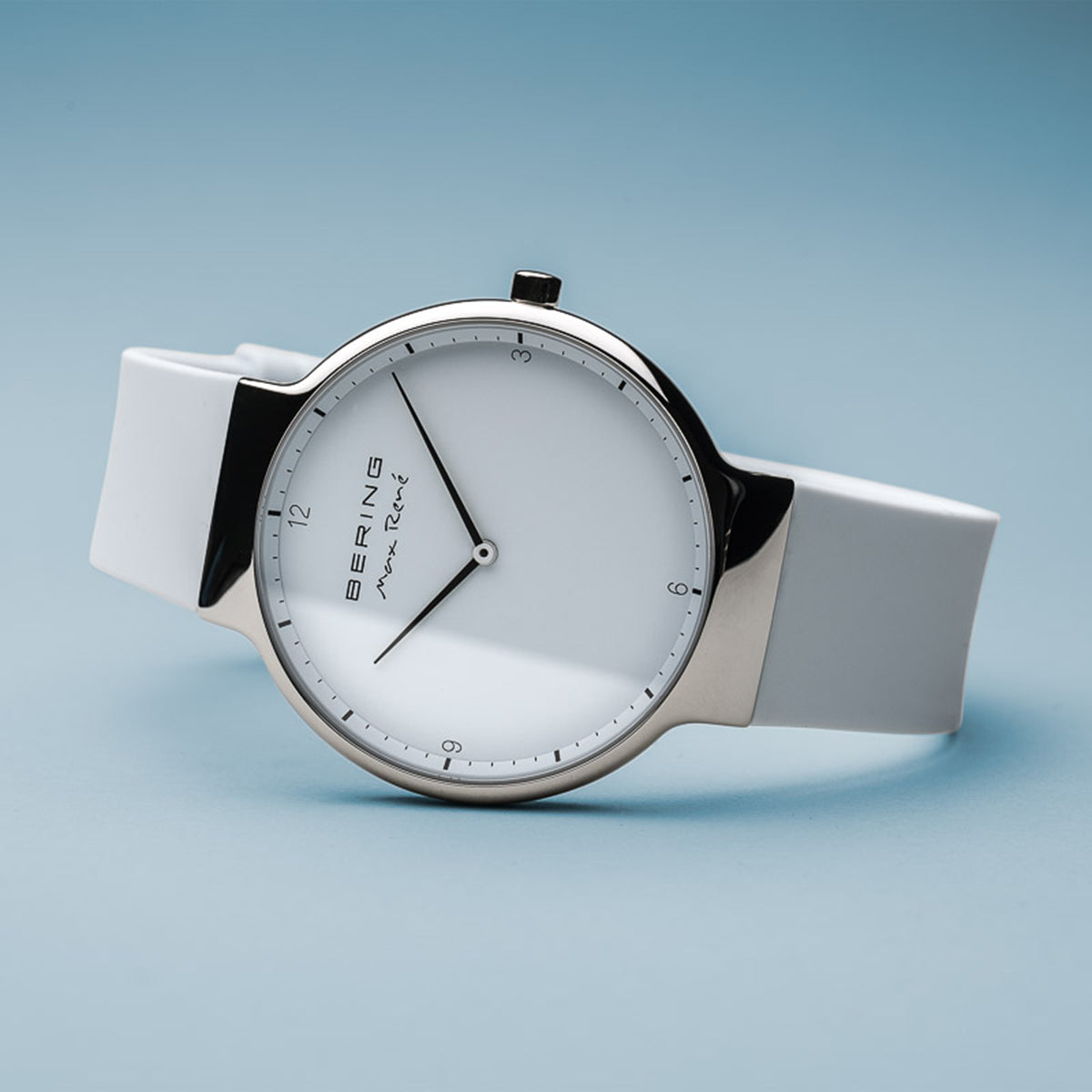 Bering Max René Polished Silver White Watch-PEROZ Accessories