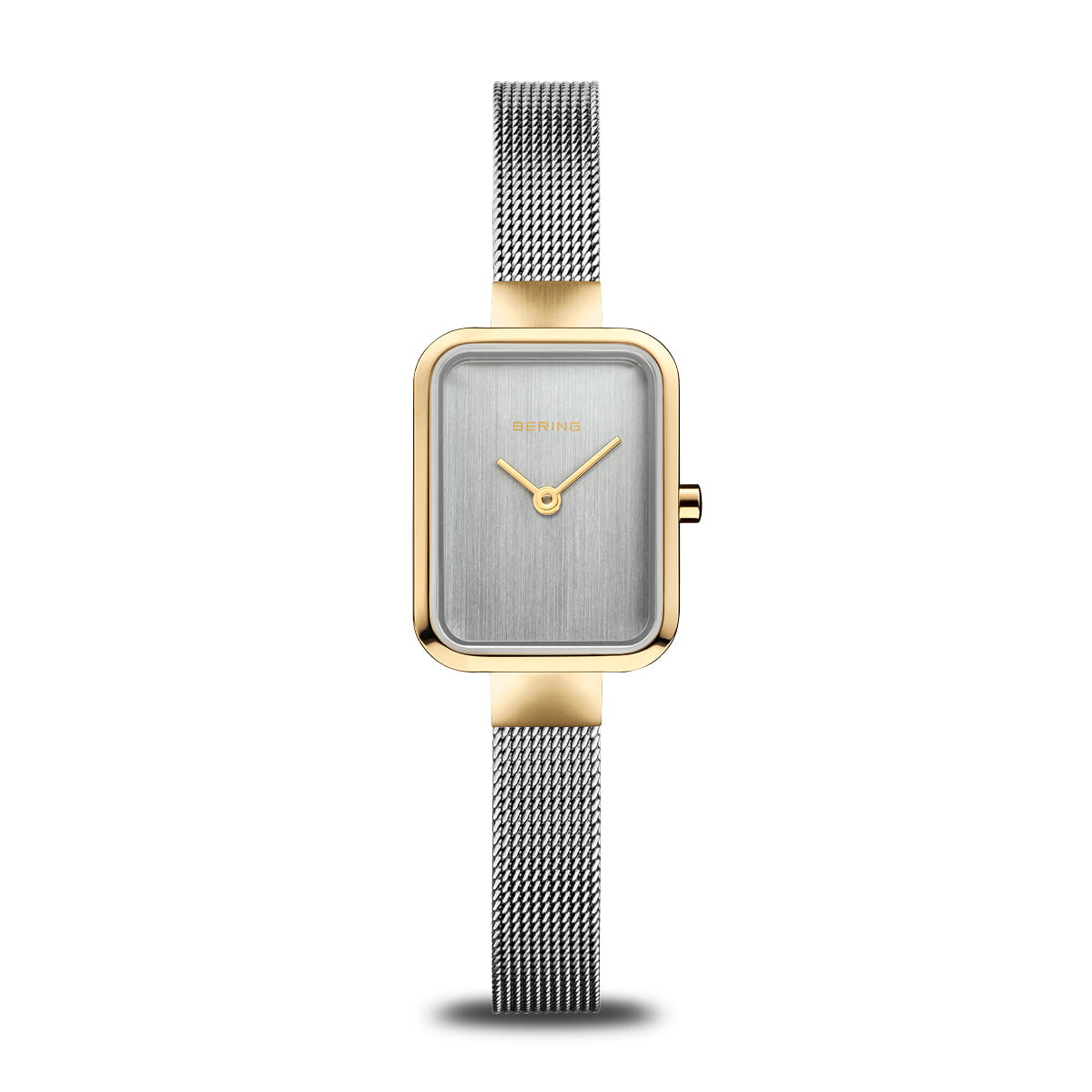 Bering Petite Square 35mm Silver Gold Milanese Strap Watch-PEROZ Accessories
