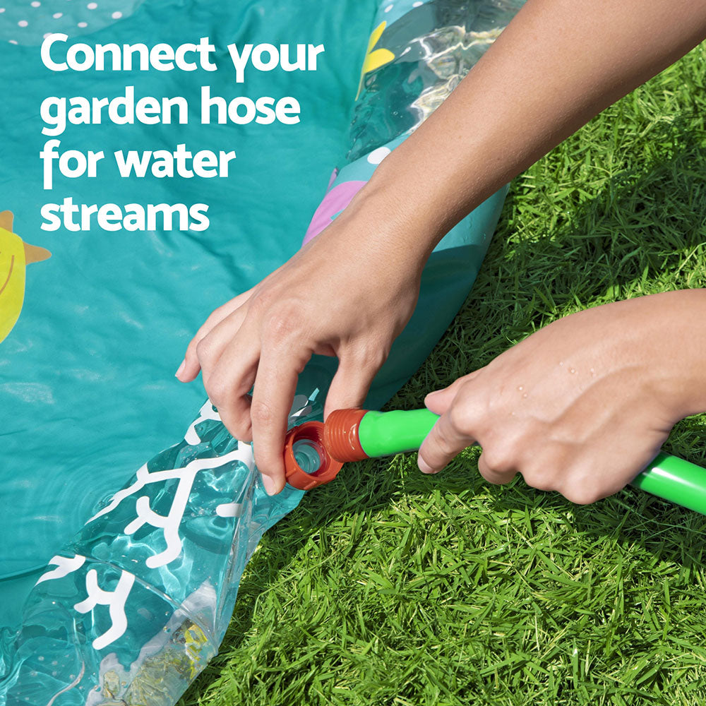 Bestway Kids Inflatable Pad Round Splash Pool Sprinkler Spray Toys Marine 165cm-Home & Garden > Pool & Accessories > Pool Toys & Inflatables-PEROZ Accessories