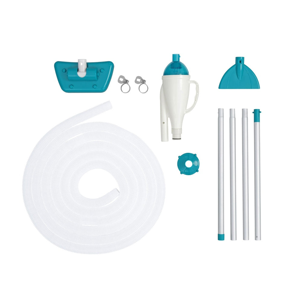 Bestway Pool Cleaner 2 Cleaning Heads Vacuum 6m Hose 1.9m Aluminium Pole-Home & Garden > Pool & Accessories > Pool Covers & Accessories-PEROZ Accessories