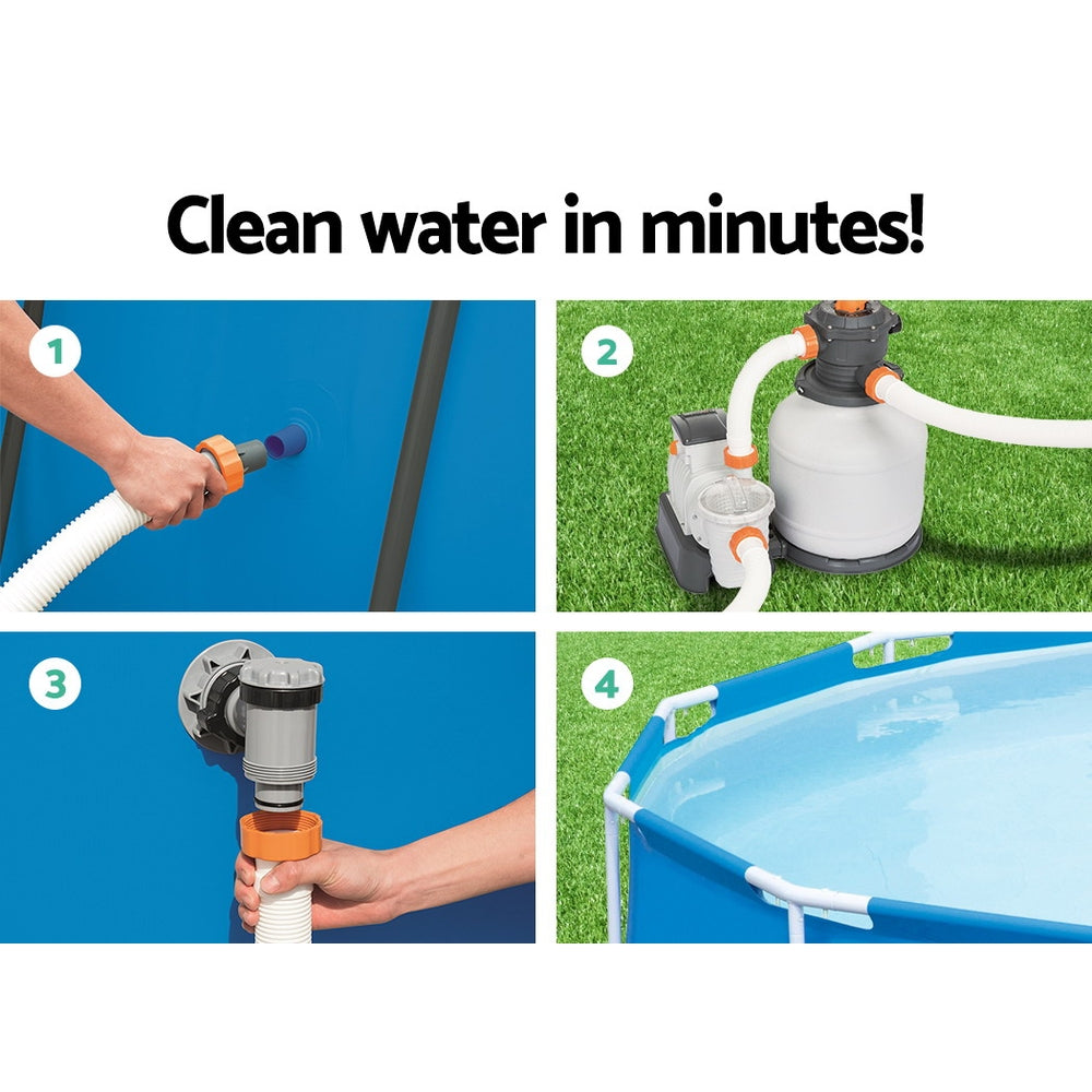Bestway Pool Pump Sand Filter 2200GPH 8327L/H Pools Flowclear Filters-Home & Garden > Pool & Accessories > Swimming Pools-PEROZ Accessories